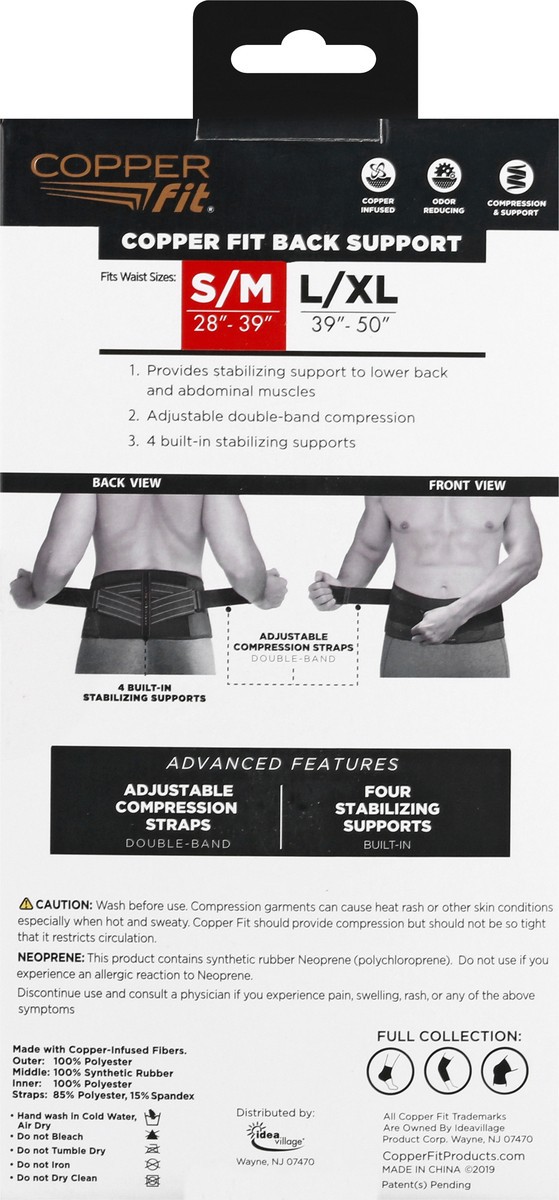 slide 5 of 9, Copper Fit Back Pro Unisex Small/Medium Back Belt 1 ea, 1 ct