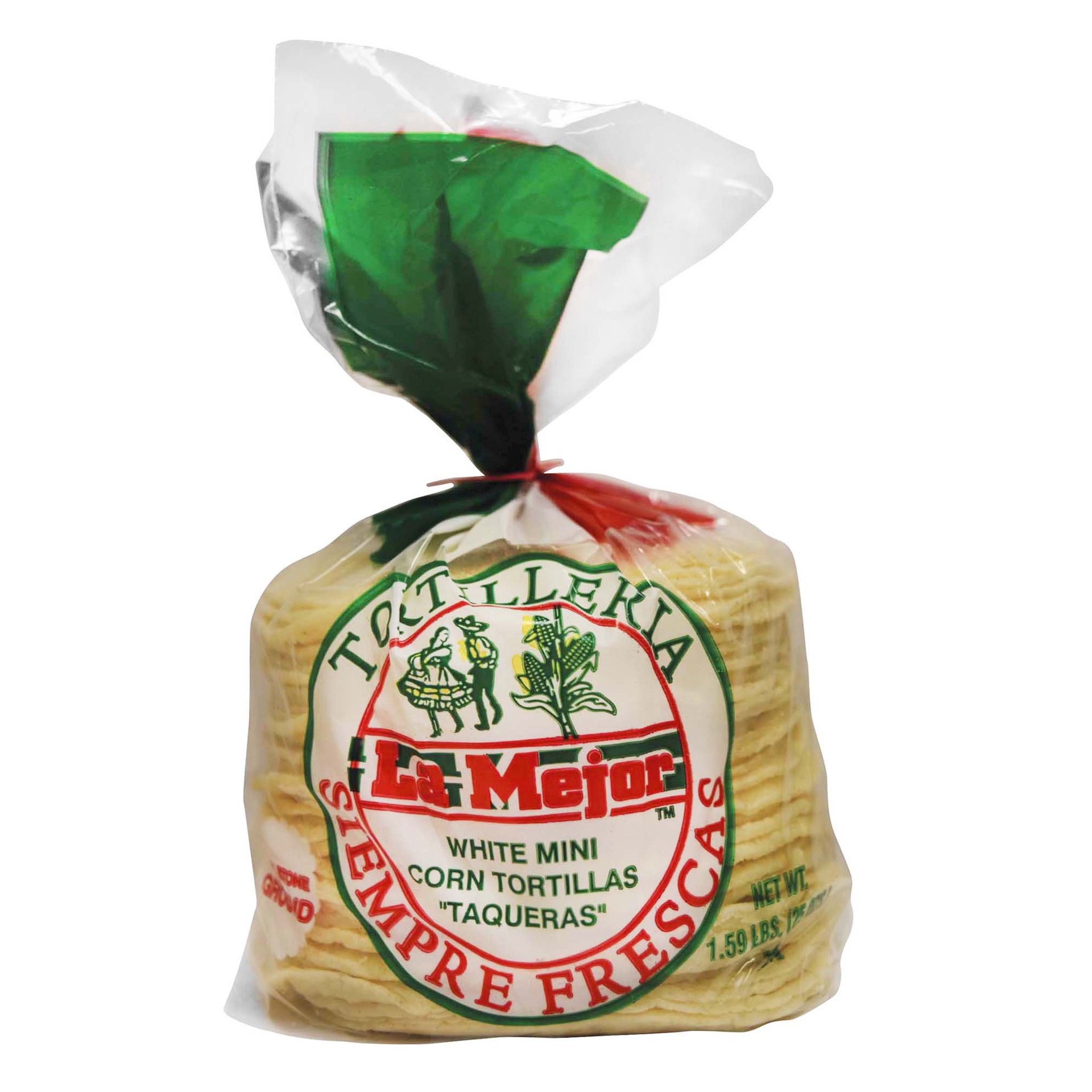 slide 1 of 1, La Mejor Mini Taquera White Corn Tortillas, 48 ct