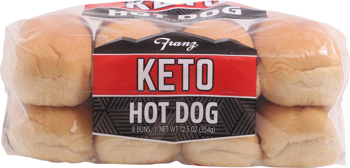 slide 6 of 9, Franz Keto Hot Dog Buns 8 ea Bag, 8 ct