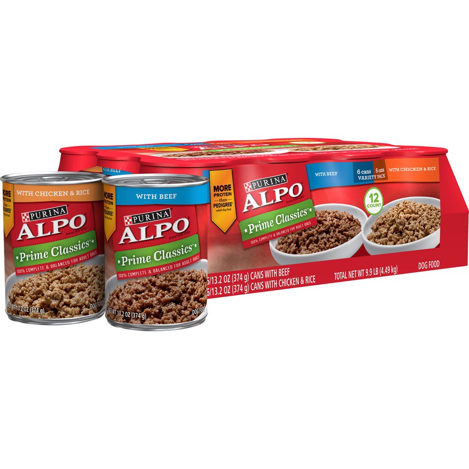 slide 6 of 9, Purina ALPO Wet Dog Food Variety Pack, Prime Classics, 9.9 lb