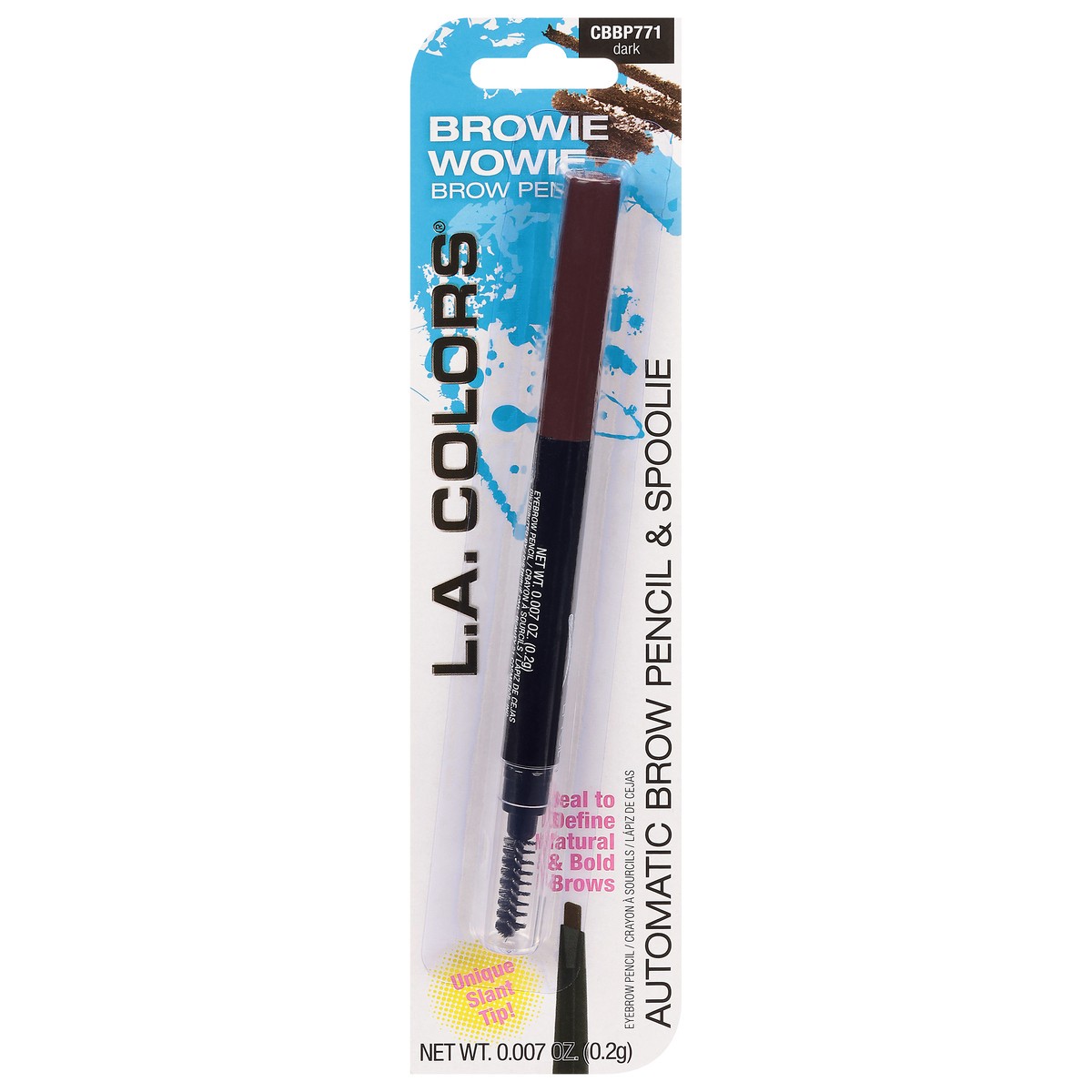 slide 1 of 1, L.A. Colors Eyebrow Pencil, Dark, 0.007 oz