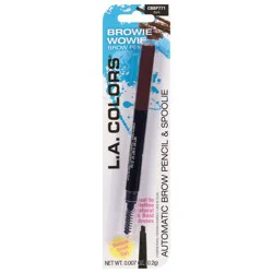 L.A. Colors Browie Wowie Dark CBBP771 Automatic Brow Pencil & Spoolie 0.007 oz