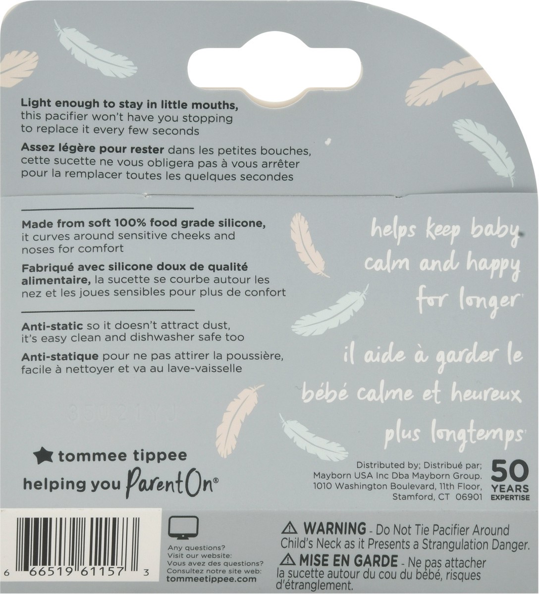 slide 5 of 9, Tommee Tippee 0-6M Ultra Light Silicone Pacifier 2 ea, 2 ct