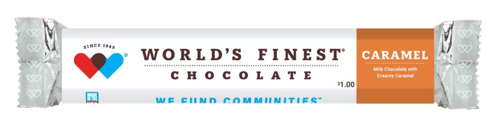 slide 1 of 1, World's Finest Chocolate Caramel Milk Chocolate Bar, 1.1 oz