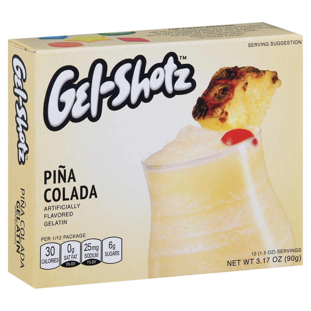 slide 5 of 14, Gel-Shotz Gel Shotz Pina Colada Gelatin, 3.17 oz