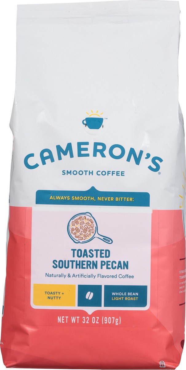 slide 4 of 10, Cameron's Light Roast Whole Bean Smooth Toasted Southern Pecan Coffee 32 oz, 2 lb