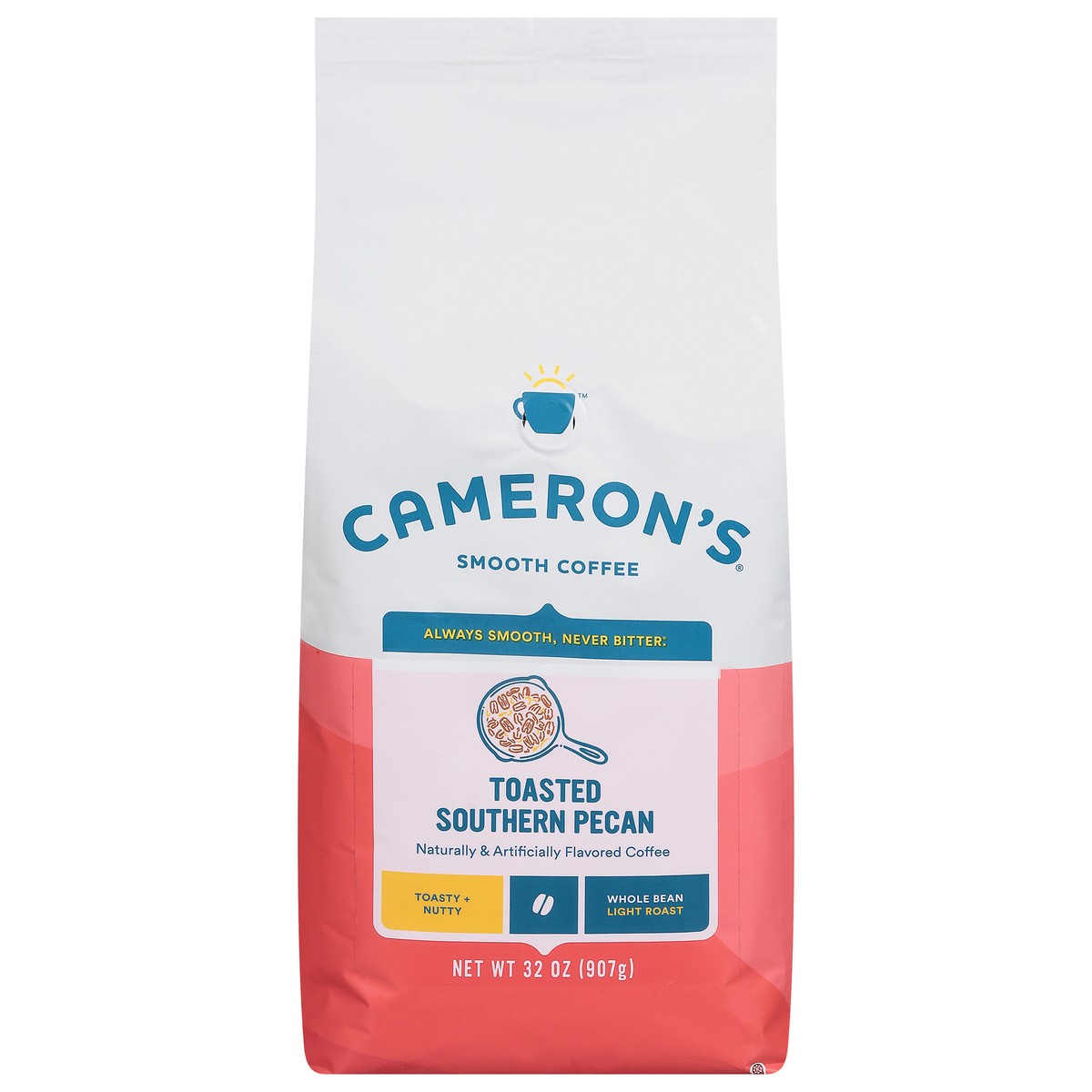 slide 5 of 10, Cameron's Light Roast Whole Bean Smooth Toasted Southern Pecan Coffee 32 oz, 2 lb