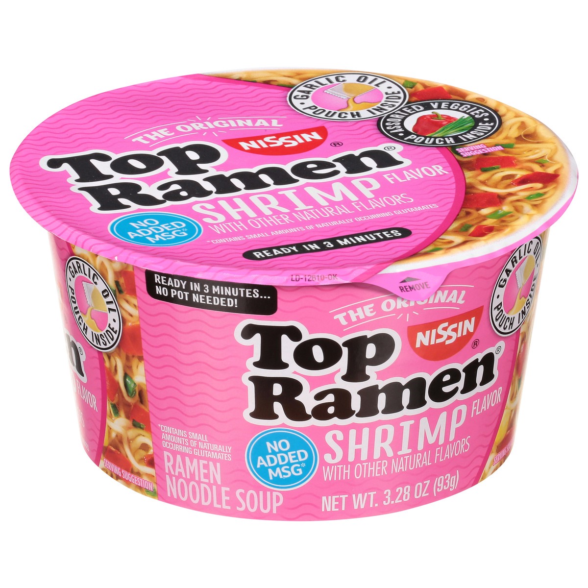 slide 2 of 9, Top Ramen Bowl Shrimp, 3.28 oz