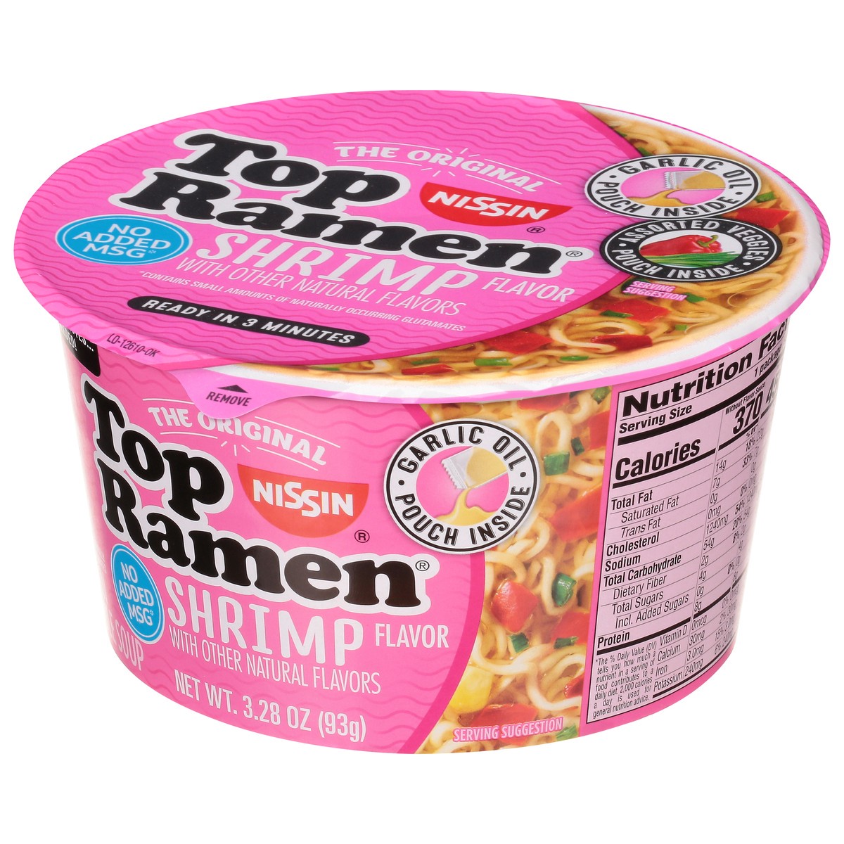 slide 3 of 9, Top Ramen Bowl Shrimp, 3.28 oz