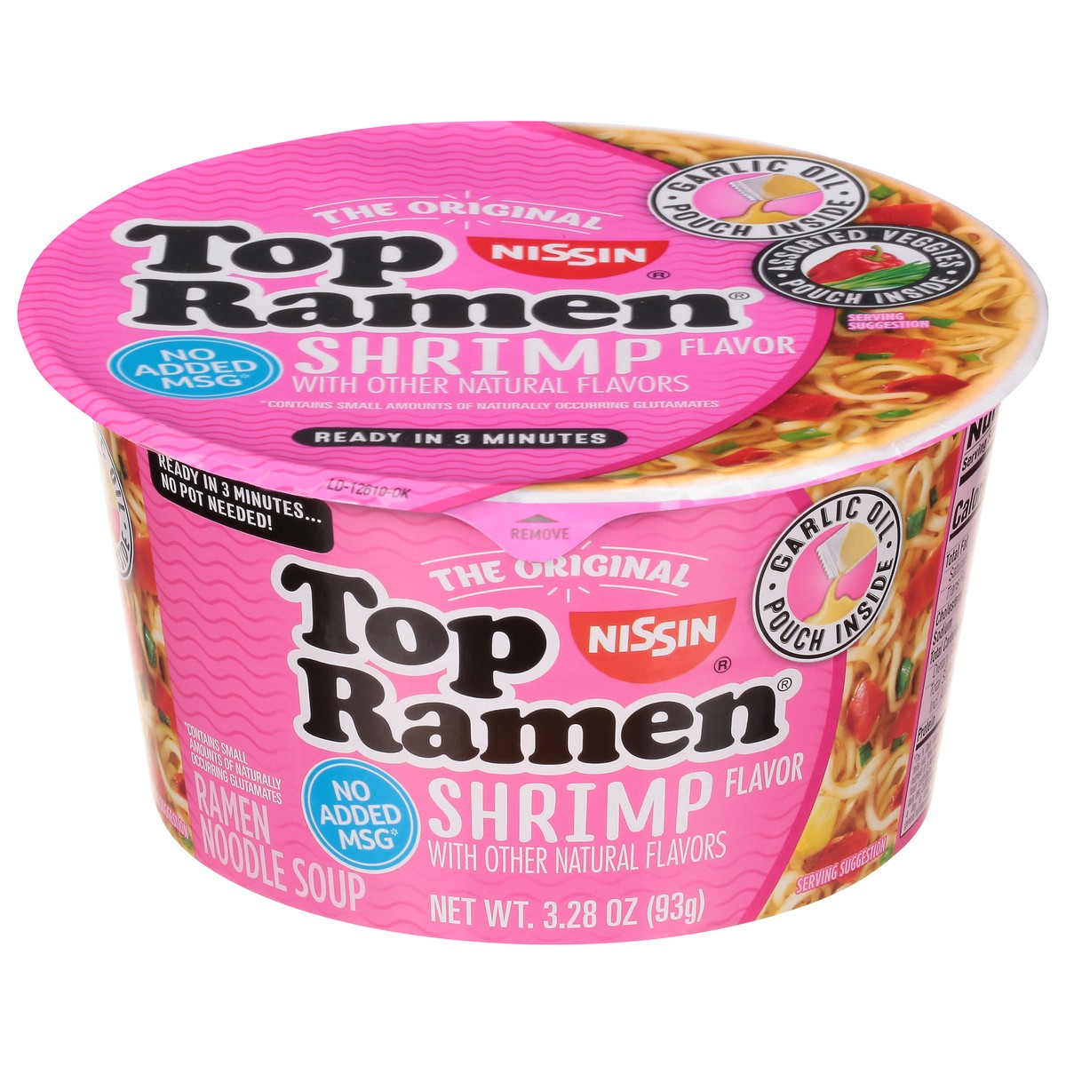 slide 1 of 9, Top Ramen Bowl Shrimp, 3.28 oz