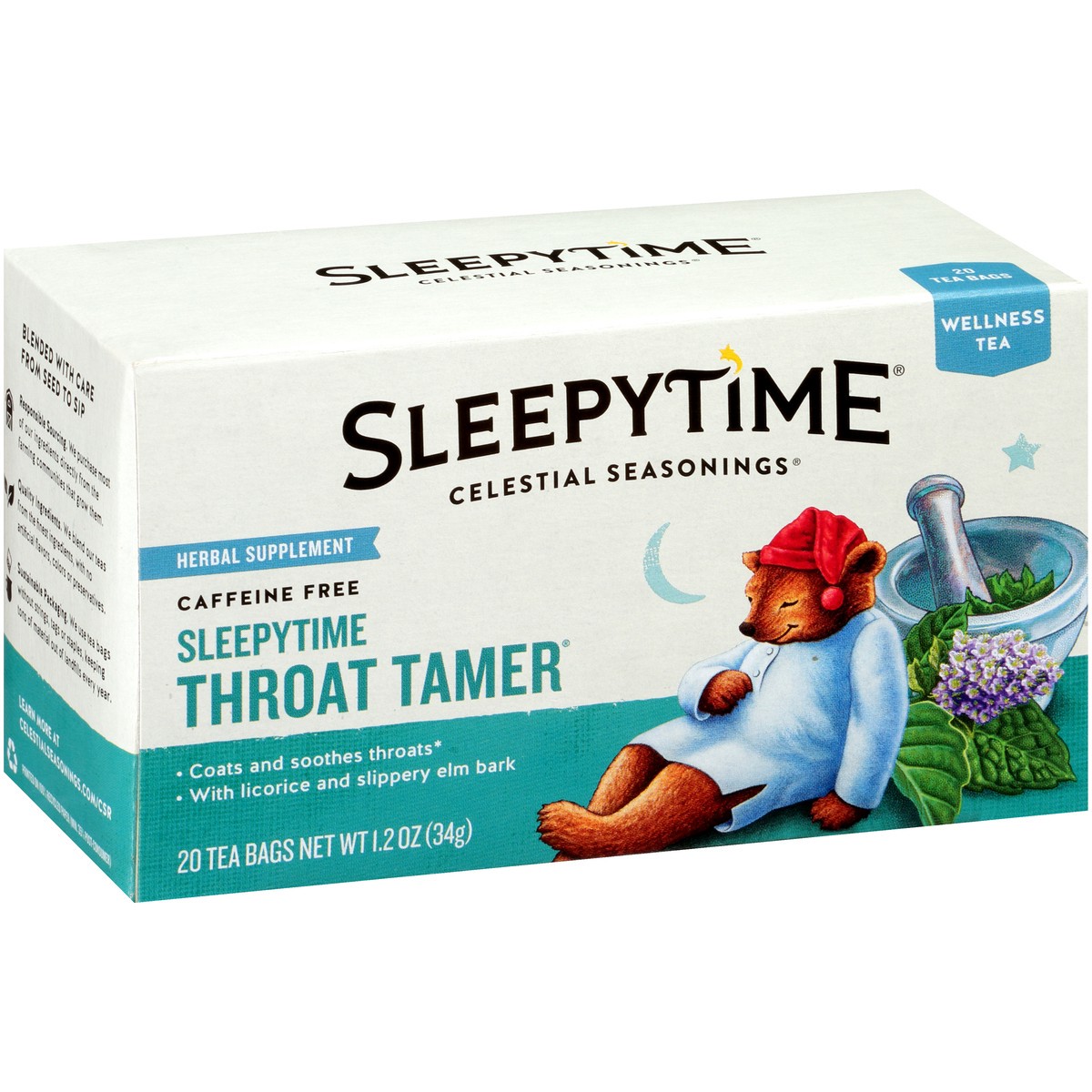 slide 3 of 8, Celestial Seasonings Tea Sleepytime Throat Tamer - 20 ct, 20 ct