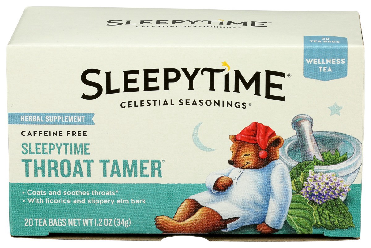 slide 1 of 8, Celestial Seasonings Tea Sleepytime Throat Tamer - 20 ct, 20 ct