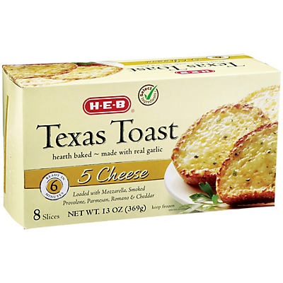 slide 1 of 1, H-E-B Five Cheese Texas Toast, 8 ct