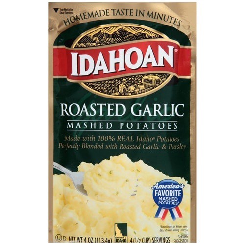 slide 1 of 1, Idahoan Roasted Garlic Mashed Potatoes Case, 12 ct; 4 oz