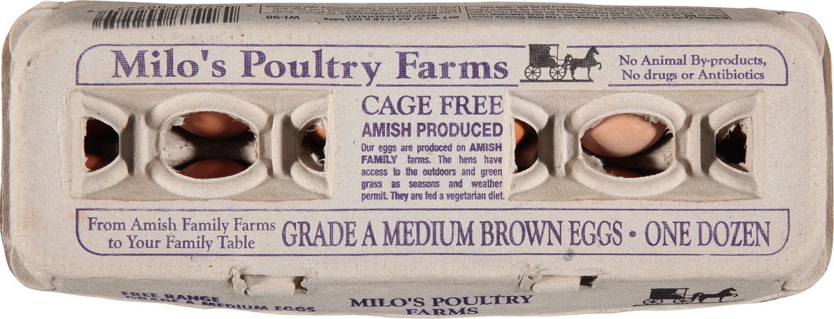 slide 9 of 9, Milo's Poultry Farms Brown Eggs Medium 12 ea, 12 ct