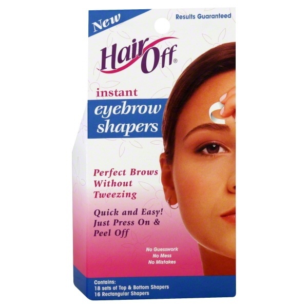 slide 1 of 1, Hair Off Eyebrow Shapers, Instant, 18 ct