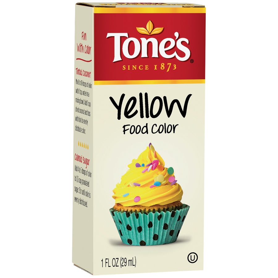 slide 1 of 1, B&G Tone's Yellow Food Coloring, 1 fl oz