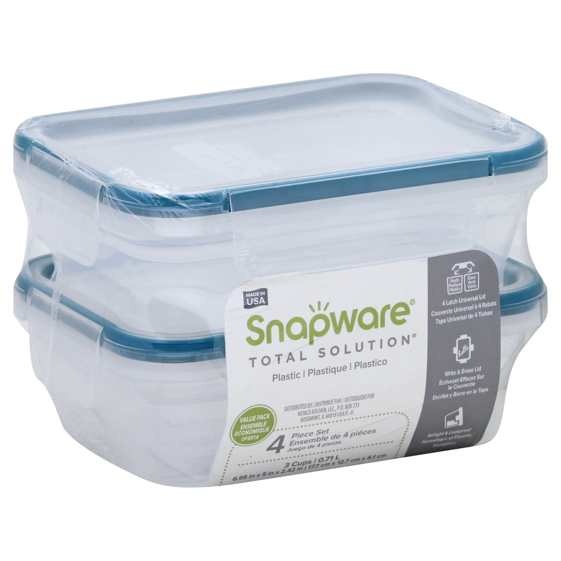 slide 1 of 1, Snapware Clear Food Storage Canister Set, 1 ct