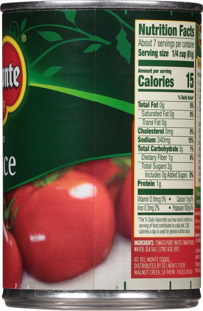 slide 5 of 9, Del Monte Tomato Sauce 15 oz, 15 oz