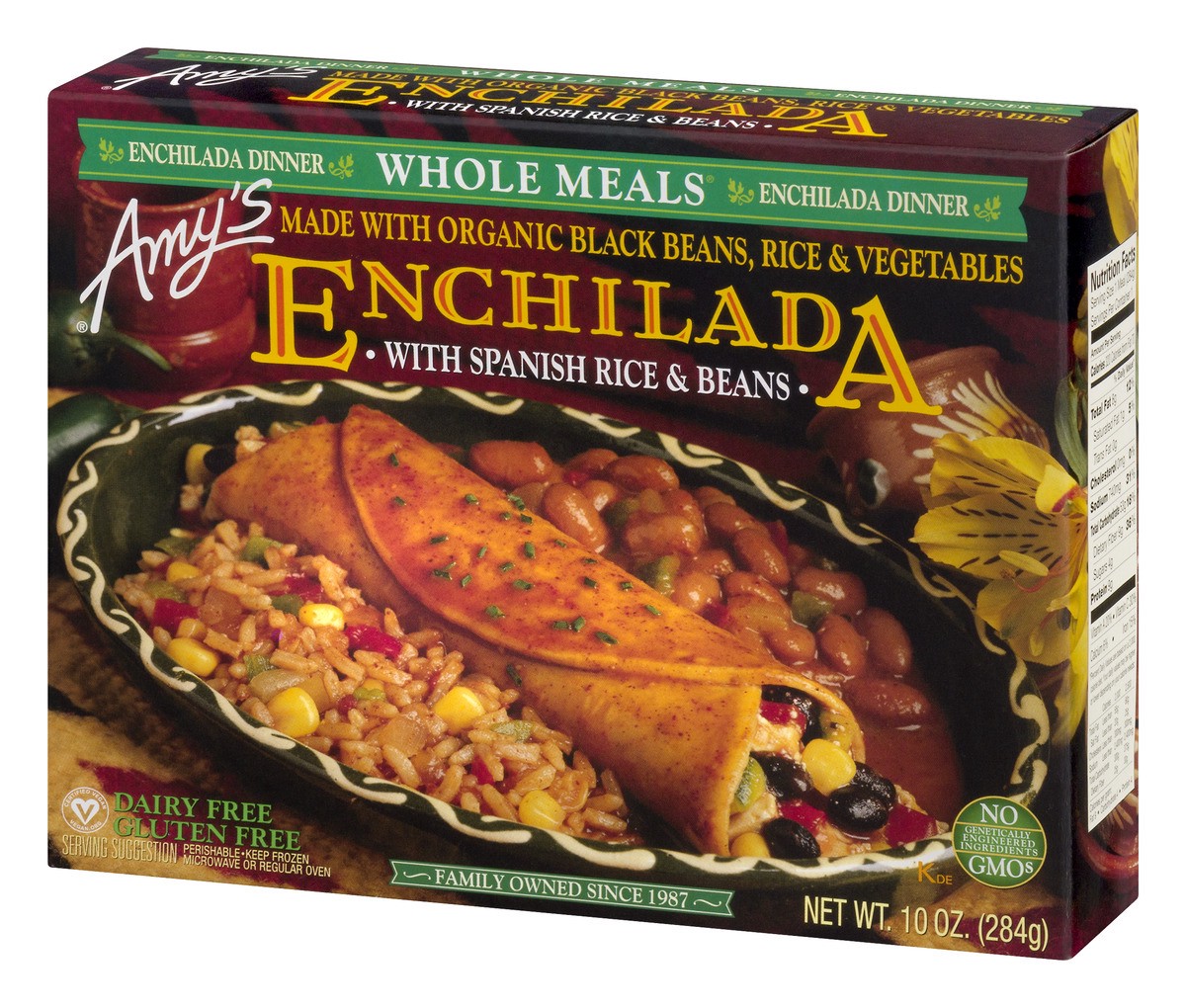 slide 2 of 9, Amy's Whole Meals, Enchilada w Spanish Rice, 10 oz