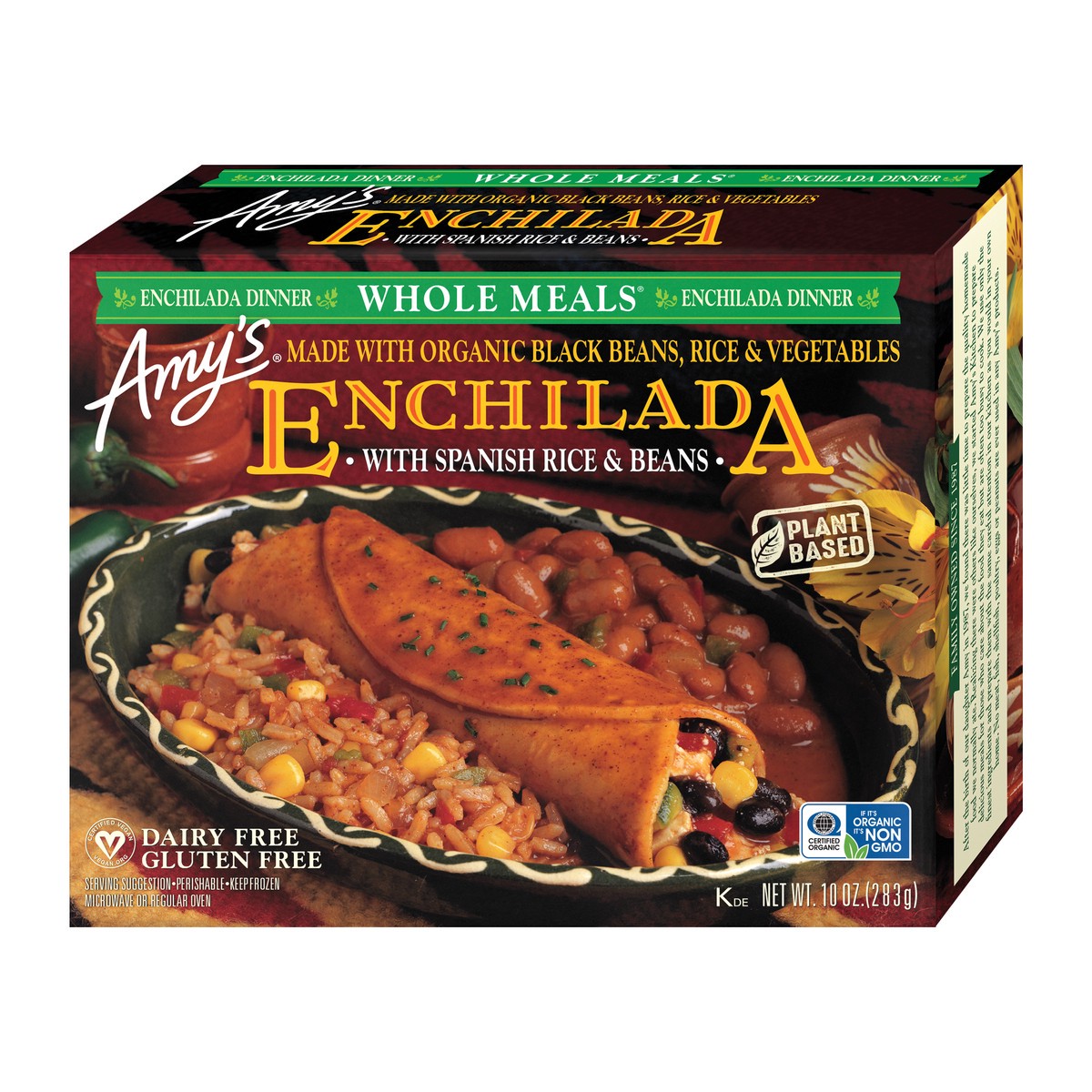 slide 7 of 9, Amy's Whole Meals, Enchilada w Spanish Rice, 10 oz