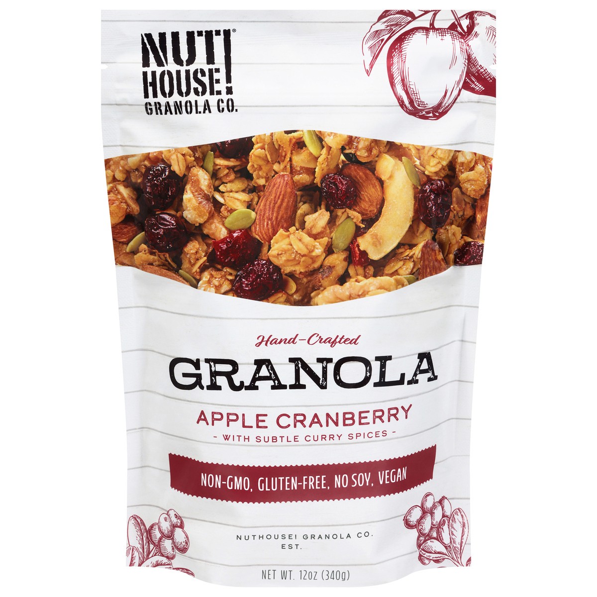 slide 1 of 4, Nuthouse Granola Apple Cranberry - 12 OZ, 12 oz