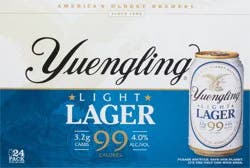 Yuengling Beer, Light Lager, 24 Pack