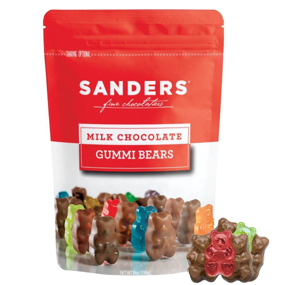 slide 3 of 3, Sanders Milk Chocolate Gummi Bears, 7 oz