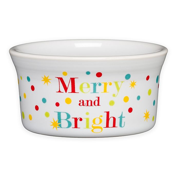 slide 1 of 1, Fiesta Merry and Bright'' Ramekin - White'', 1 ct