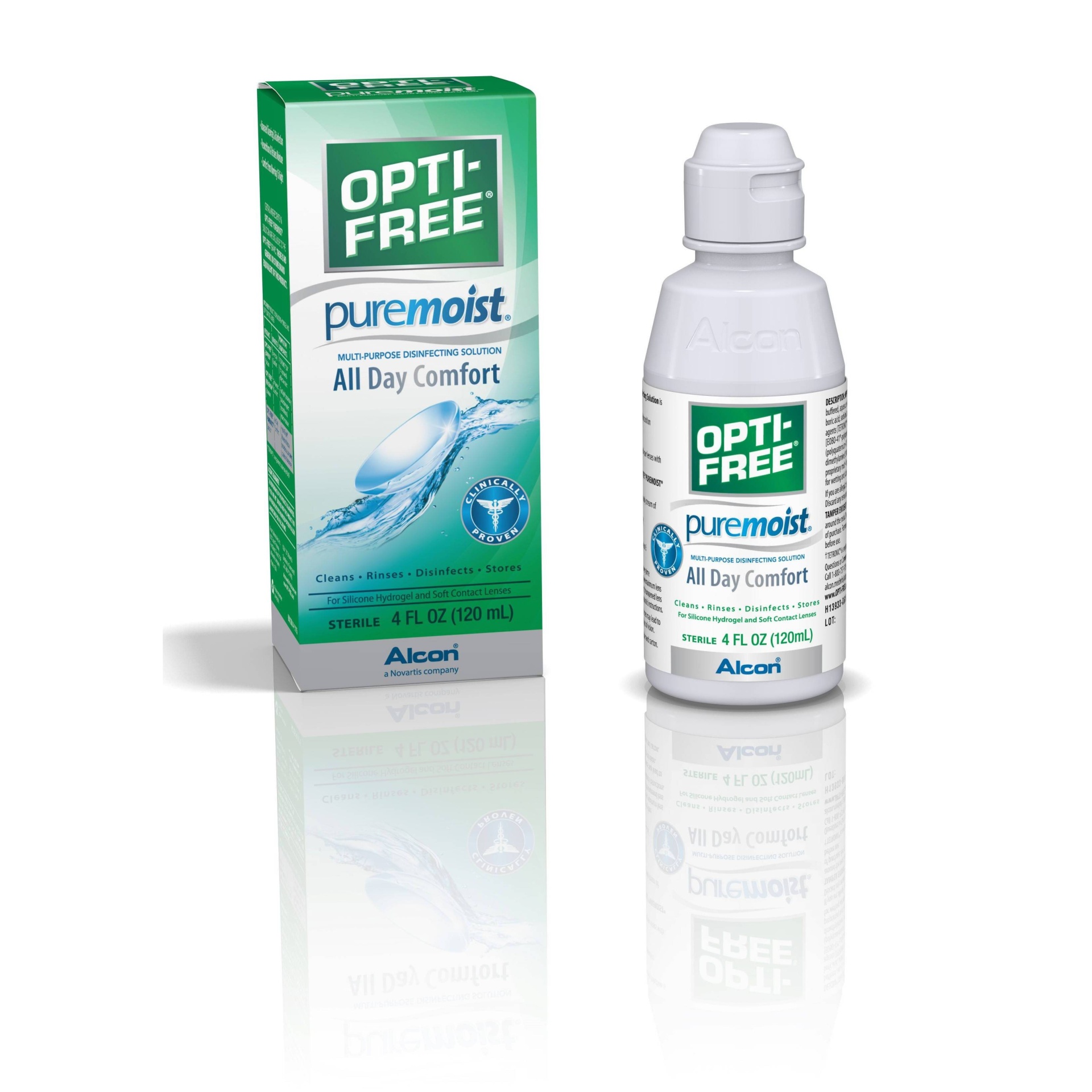 slide 1 of 1, Opti-Free PureMoist Multi-Purpose Disinfecting Contact Lens Solution - 4 fl oz, 4 fl oz