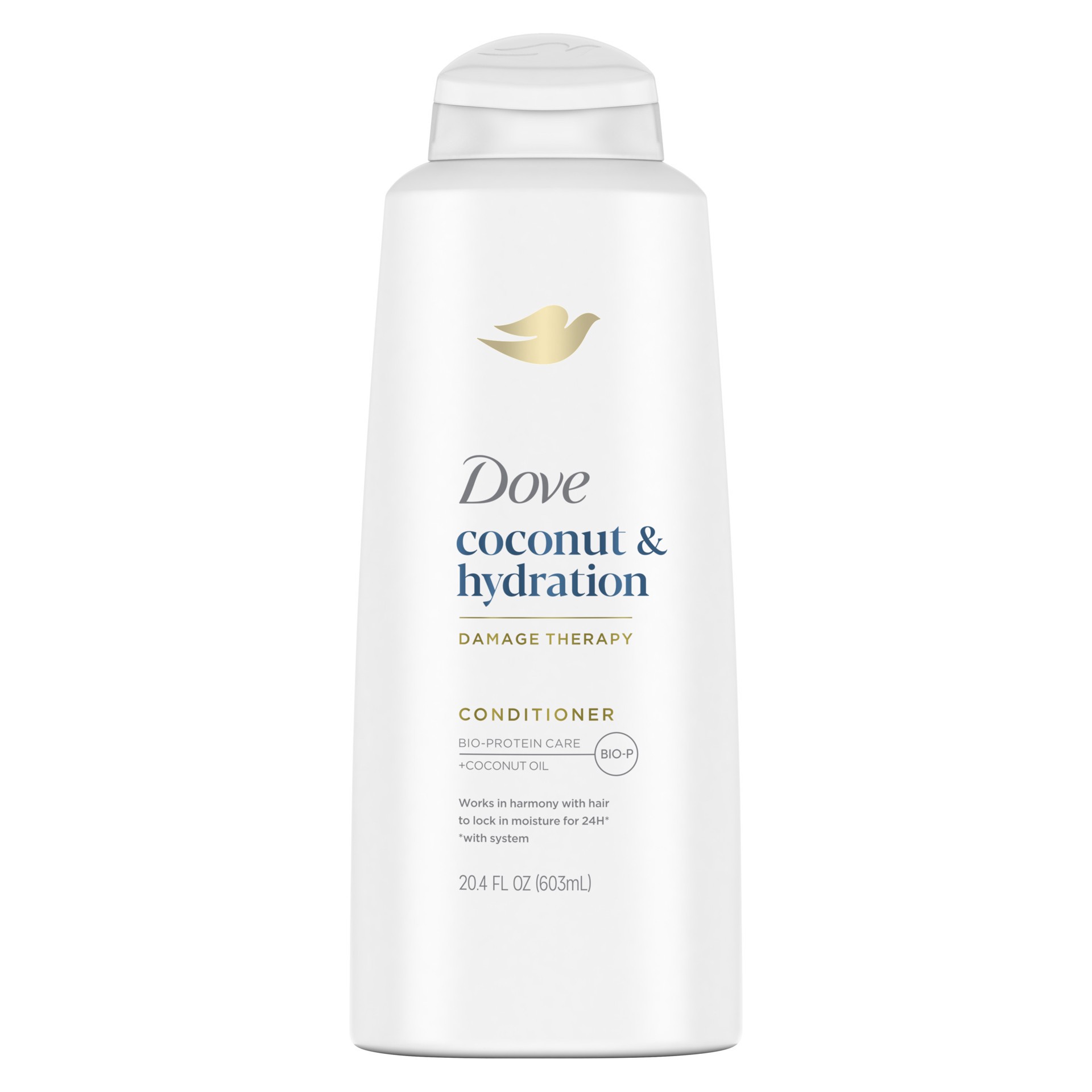 slide 1 of 4, Dove Damage Therapy Conditioner Coconut & Hydration, 20.4 fl oz, 20.4 fl oz