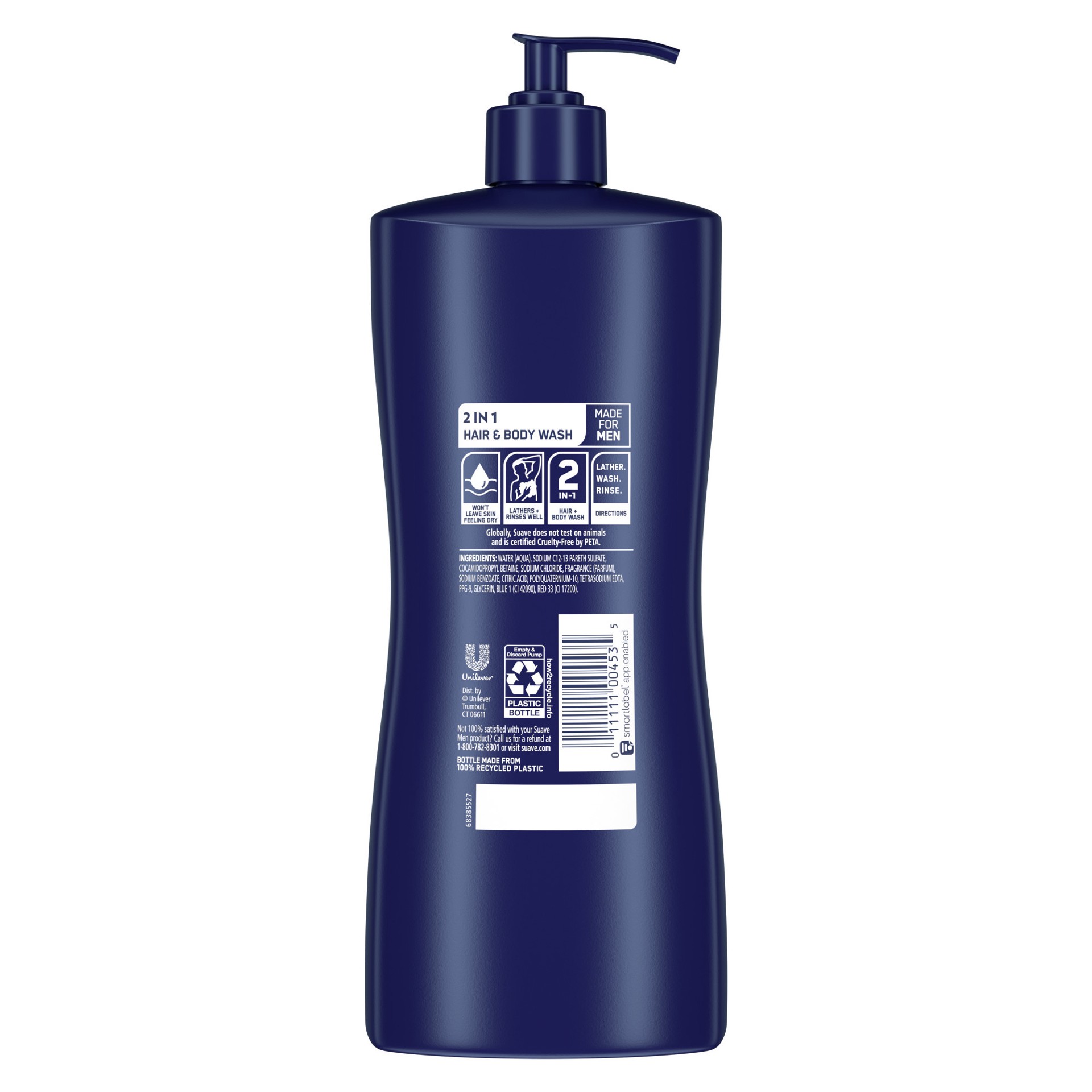 slide 3 of 6, Suave Men 3 in 1 Mens Body Wash, Hair, Face and Body Wash,, 28 oz, 28 fl oz