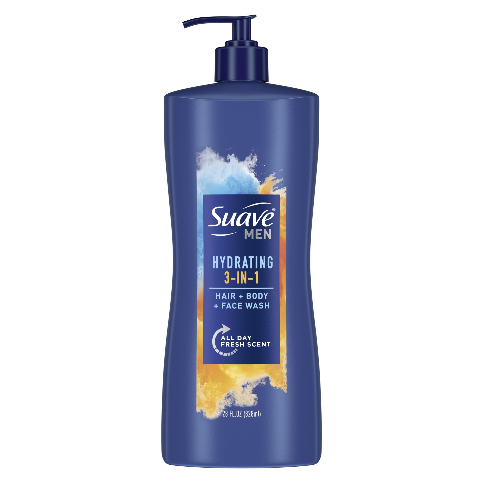 slide 1 of 6, Suave Men 3 in 1 Mens Body Wash, Hair, Face and Body Wash,, 28 oz, 28 fl oz