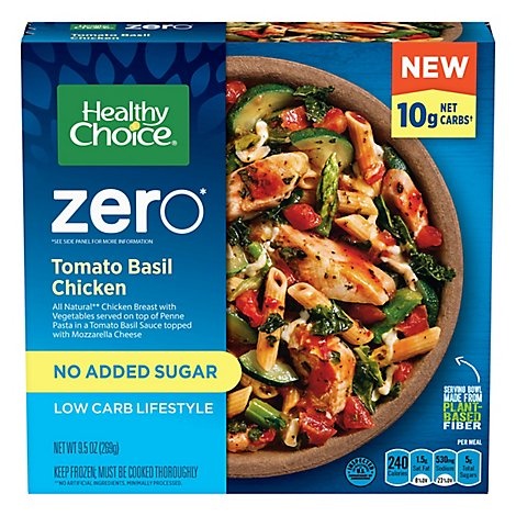 slide 1 of 1, Healthy Choice Zero Tomato Basil Chicken Bowl Low Carb Lifestyle Single, 9.5 oz