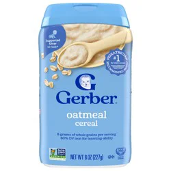 Gerber Baby Cereal 1st Foods, Grain & Grow, Oatmeal, Clean Label Project, 8 Oz