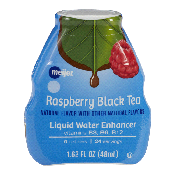 slide 1 of 5, Meijer Raspberry Black Tea Liquid Water Enhancer - 1.62 oz, 1.62 oz