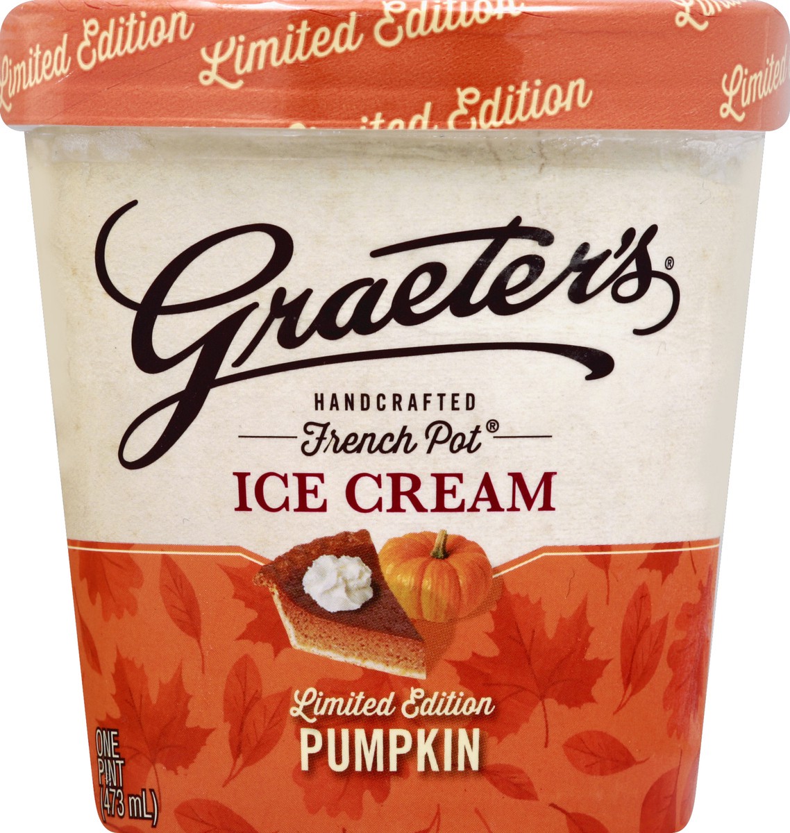 slide 3 of 3, Graeter's French Pot Pumpkin Ice Cream 1 pt, 1 pint