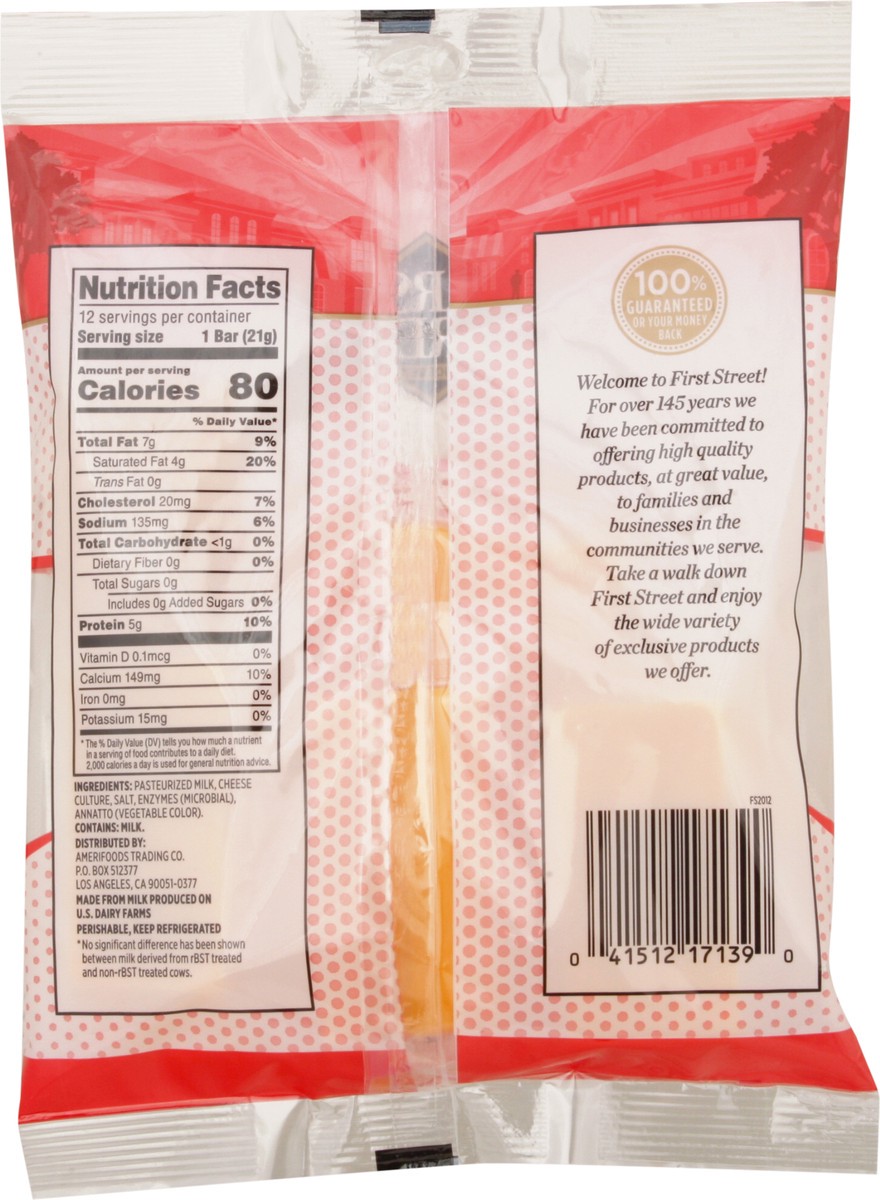 slide 9 of 13, First Street Sharp Cheddar Snack Bars - 9 oz, 9 oz