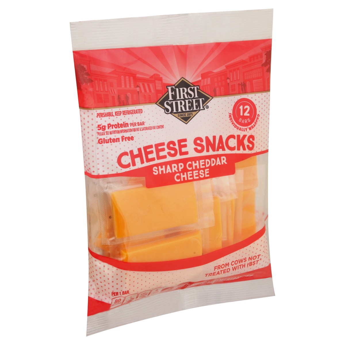 slide 3 of 13, First Street Sharp Cheddar Snack Bars - 9 oz, 9 oz
