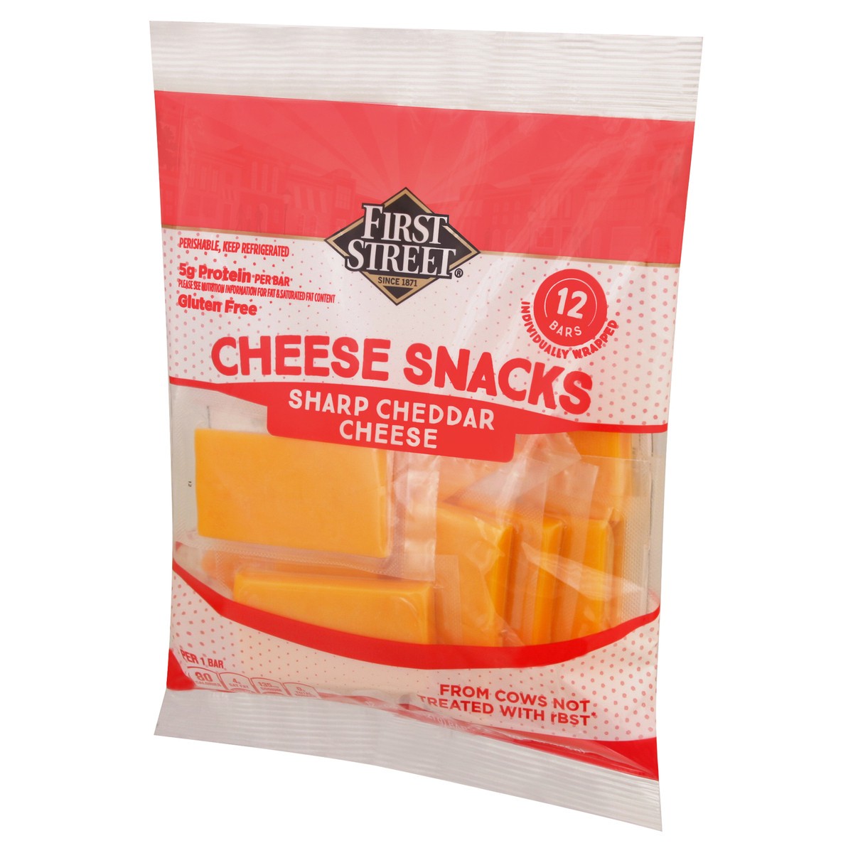 slide 12 of 13, First Street Sharp Cheddar Snack Bars - 9 oz, 9 oz