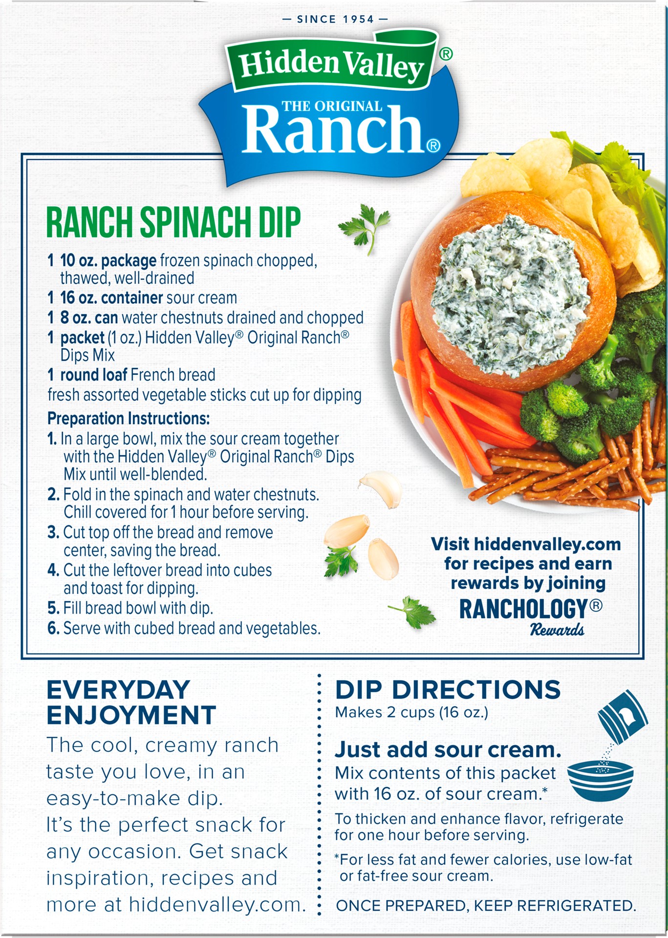 slide 4 of 5, Hidden Valley Original Ranch Dips Mix, Gluten Free, Keto-Friendly - 4 Pk, 4 ct