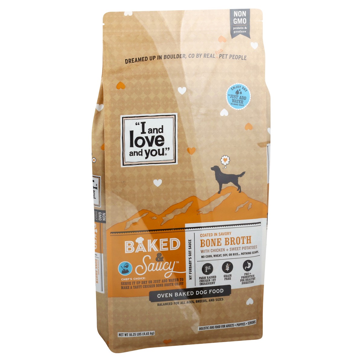 slide 3 of 9, I and Love and You Baked & Saucy Oven Baked Bone Broth with Chicken + Sweet Potatoes Dog Food 10.25 lb, 10.25 lb