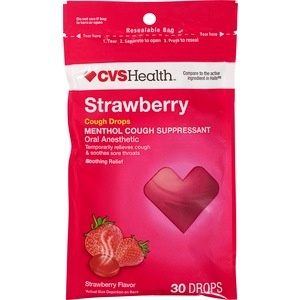 slide 1 of 1, CVS Health Strawberry Cough Drops, 30 ct