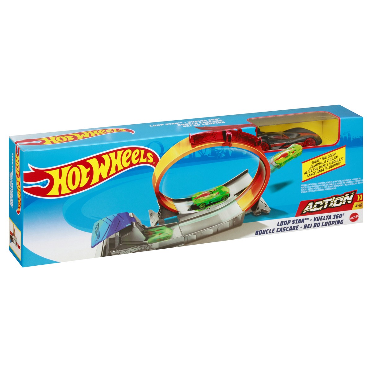 slide 8 of 9, Hot Wheels 4-10 Action Loop Star 1 ea, 1 set