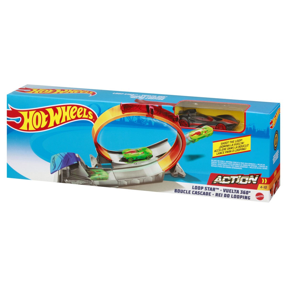 slide 5 of 9, Hot Wheels 4-10 Action Loop Star 1 ea, 1 set