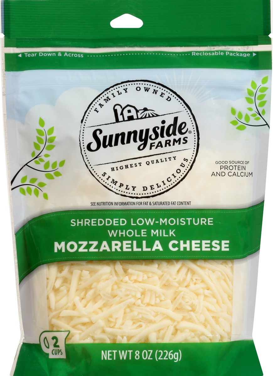 slide 1 of 12, Sunnyside Farms Mozzarella Shredded Cheese 8 oz, 8 oz