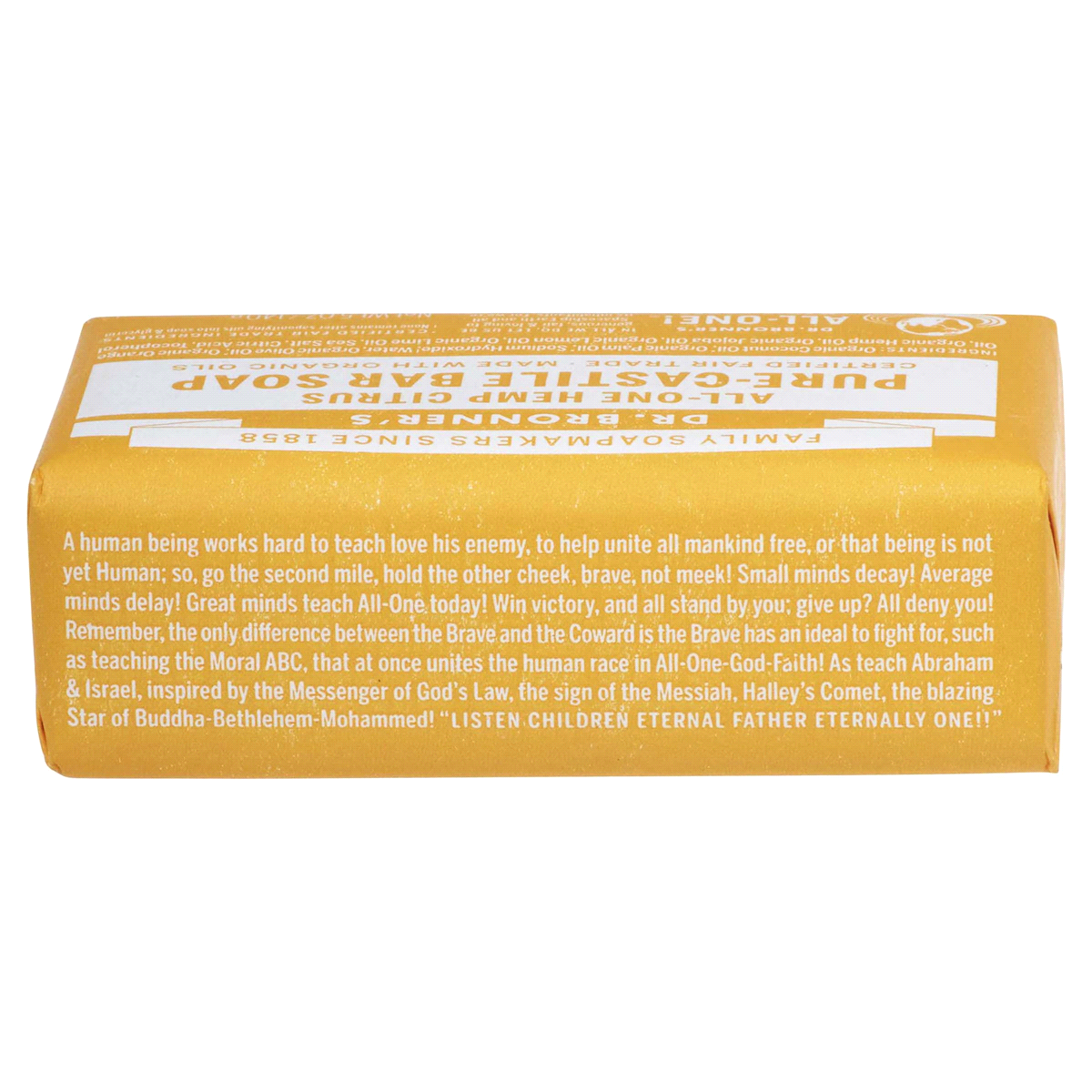 slide 4 of 17, Dr. Bronner's All-One Hemp Citrus Pure-Castile Bar Soap 5 oz, 5 oz