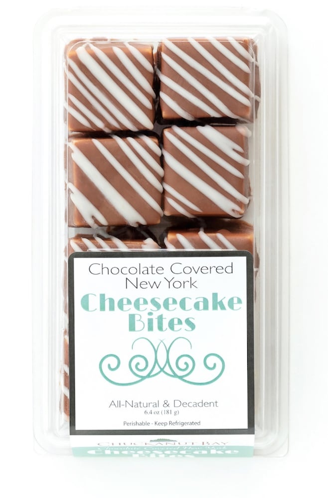 slide 1 of 1, Chuckanut Bay Foods Chocolate Covered New York Cheesecake Bites, 6.4 oz