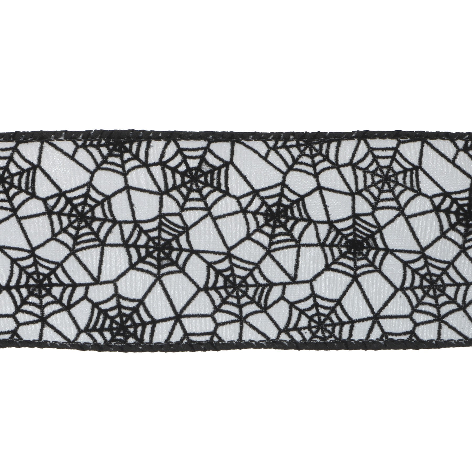 slide 2 of 3, 2.5" X 20ft. Black Sheer Wired Spiderweb Ribbon By Celebrate It Halloween, 2.5 in x 20 ft