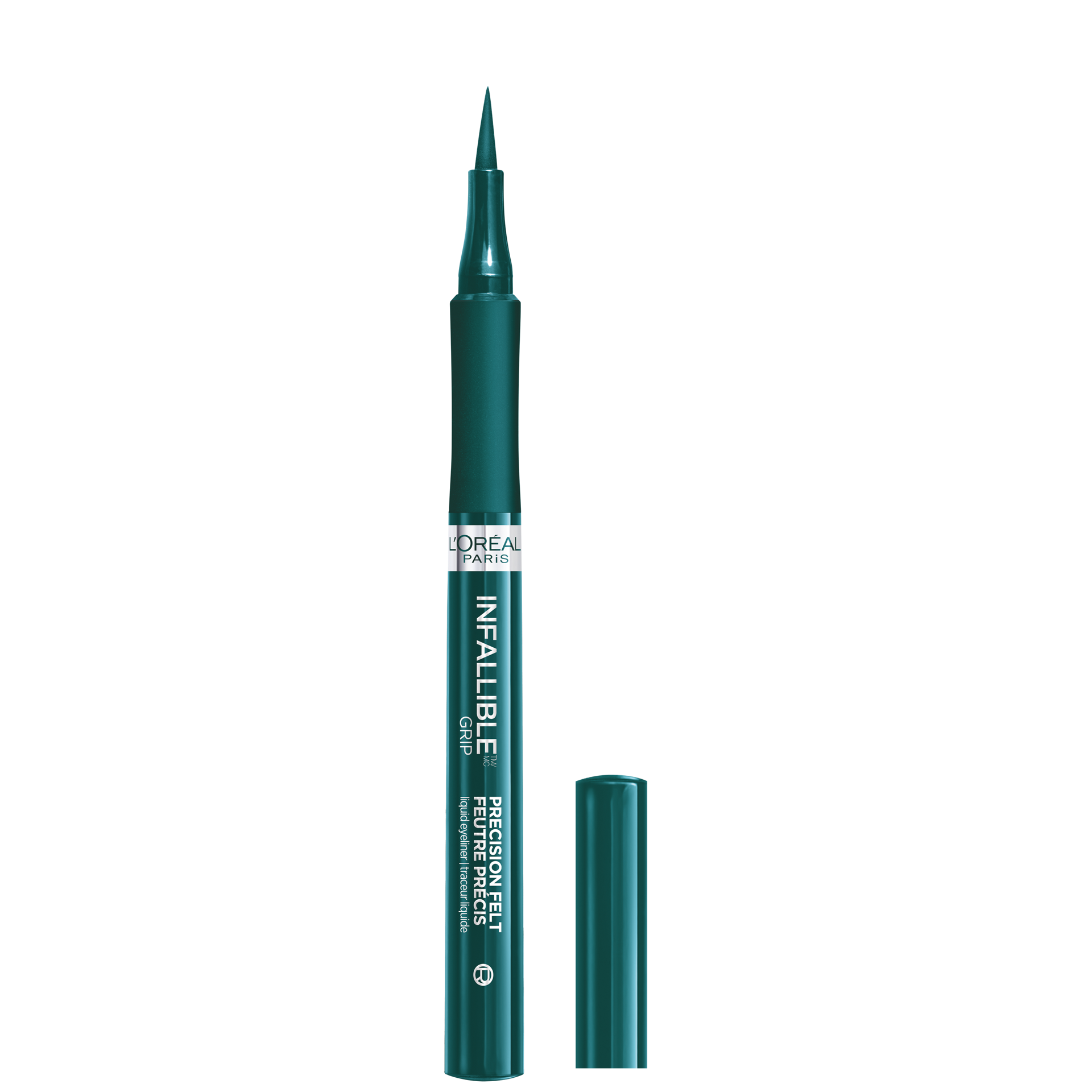 slide 1 of 1, L'Oréal Precision Felt Waterproof Eyeliner, Green, 1 ct